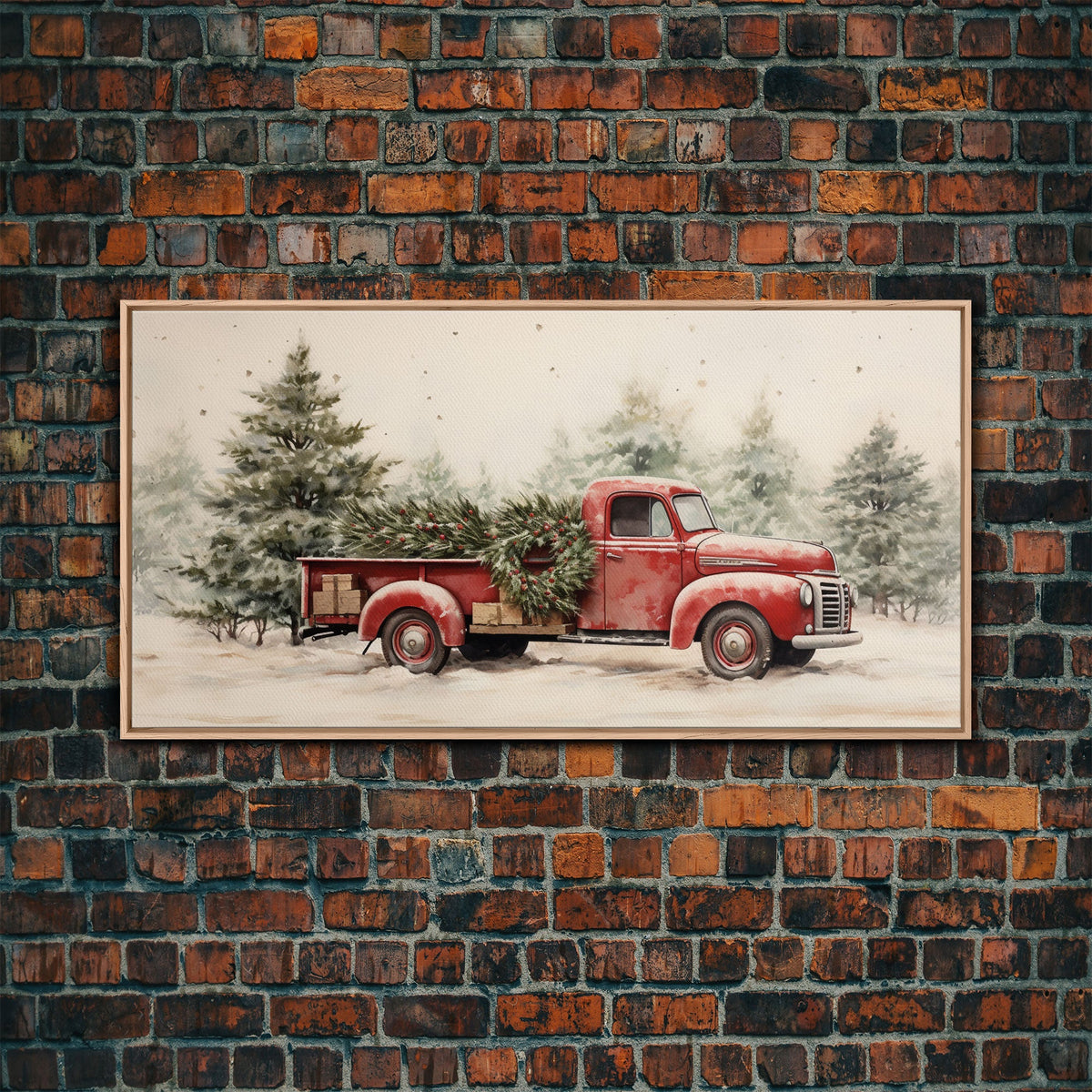 Vintage Christmas Tree Delivery Canvas