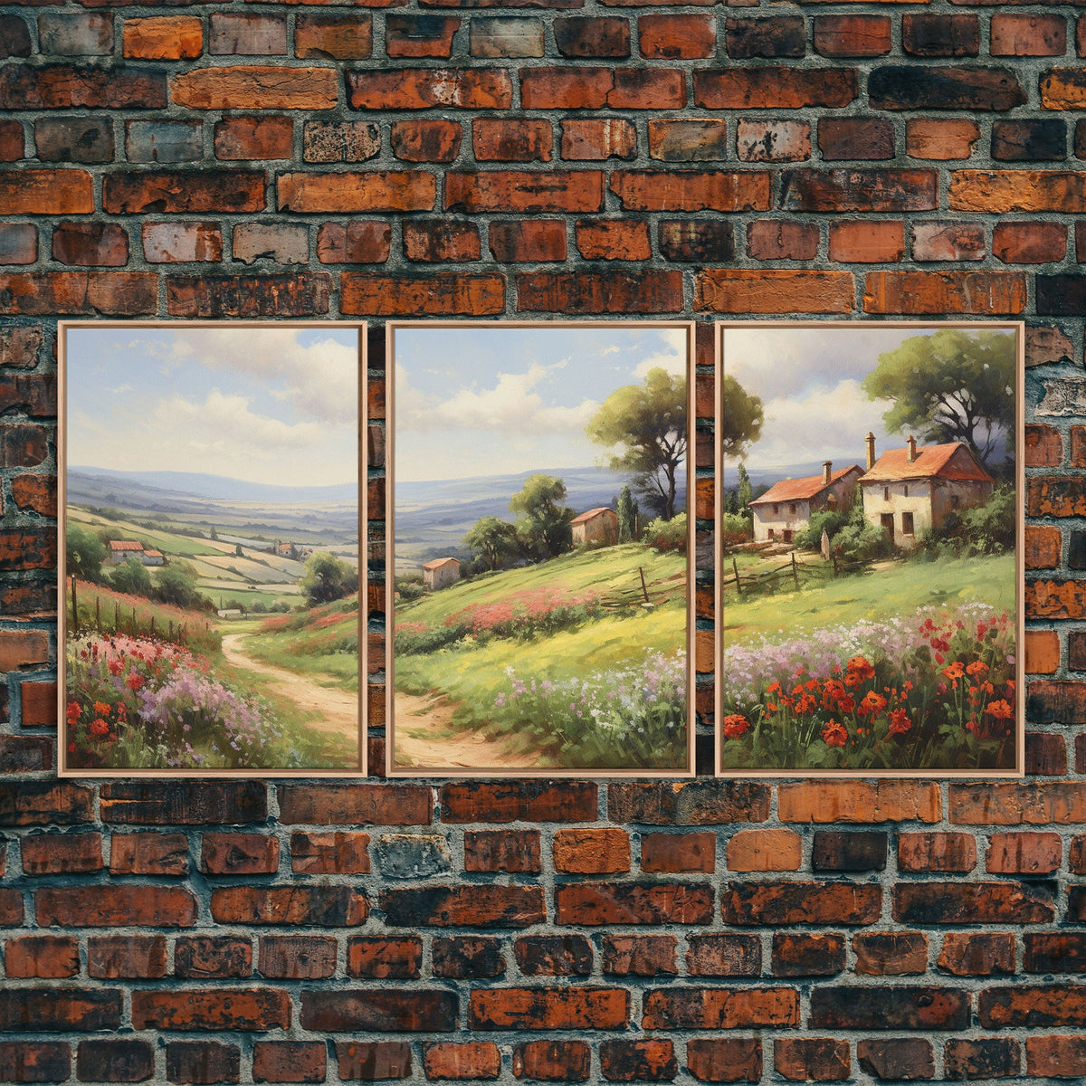 French Country Farmhouse Gallery Wall Art Set