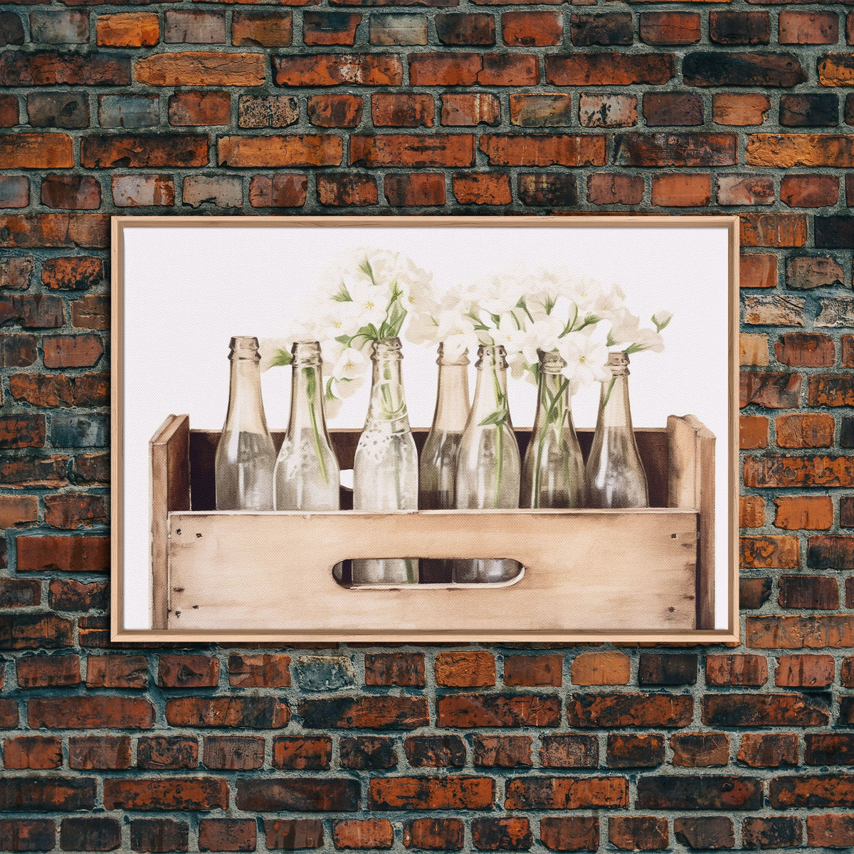 White Hydrangea Farmhouse Kitchen Wall Art