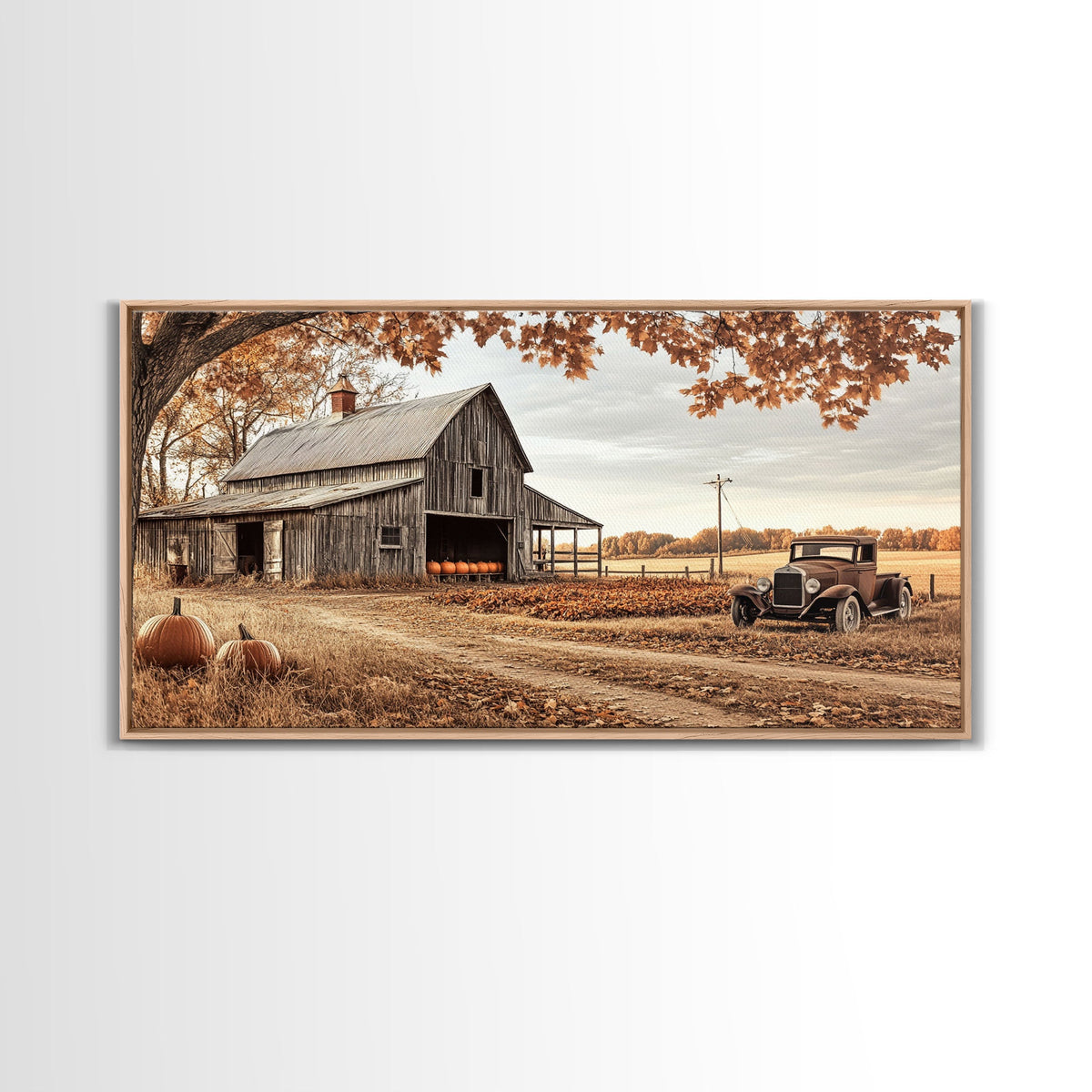 Rustic Truck & Barn Fall Canvas