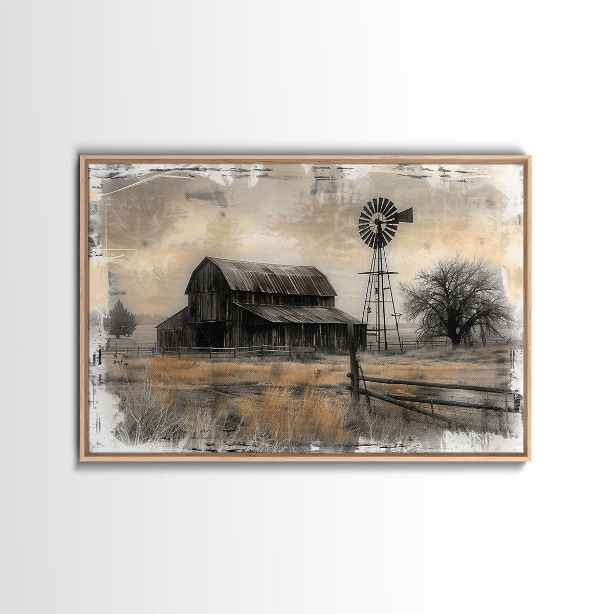 Vintage Farmhouse Barn Canvas