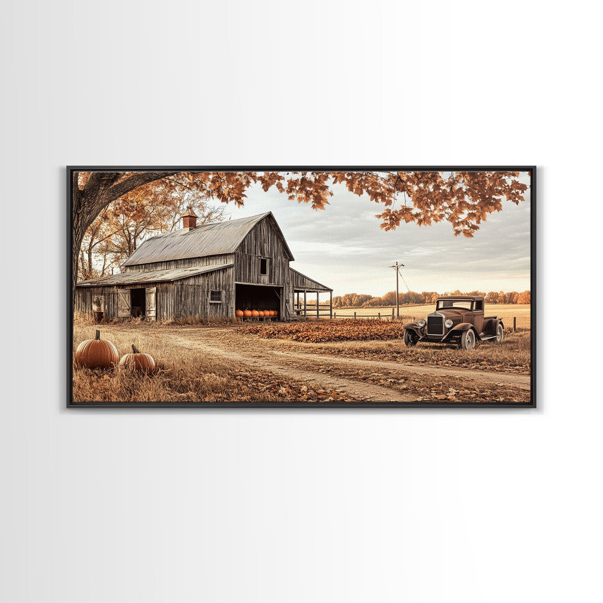 Rustic Truck & Barn Fall Canvas