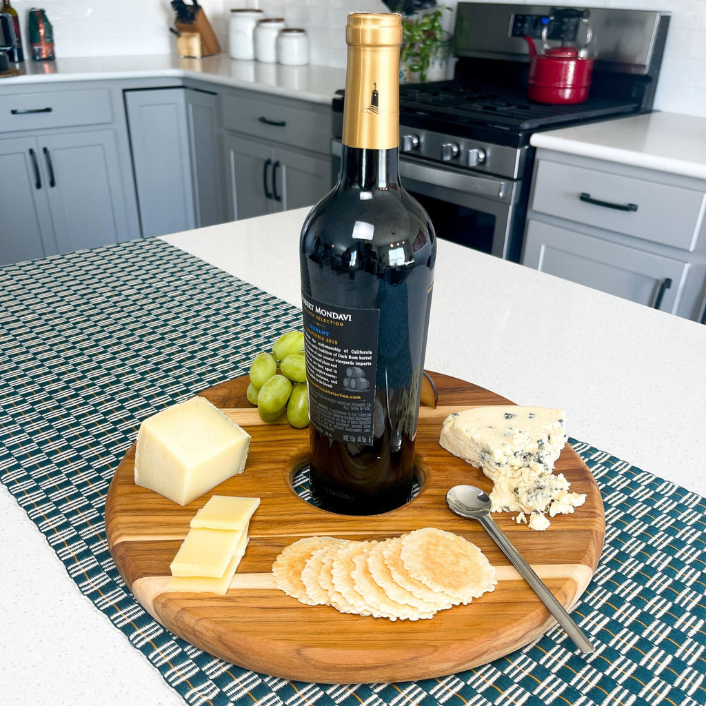 Hand-Carved Teak Farmhouse Serving Board