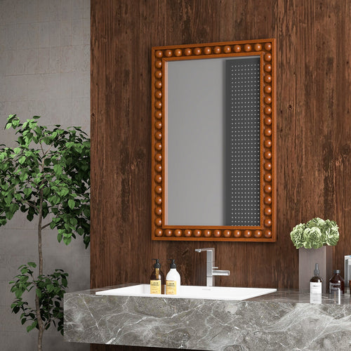 24 x 36 Rustic Solid Wood Farmhouse Wall Mirror
