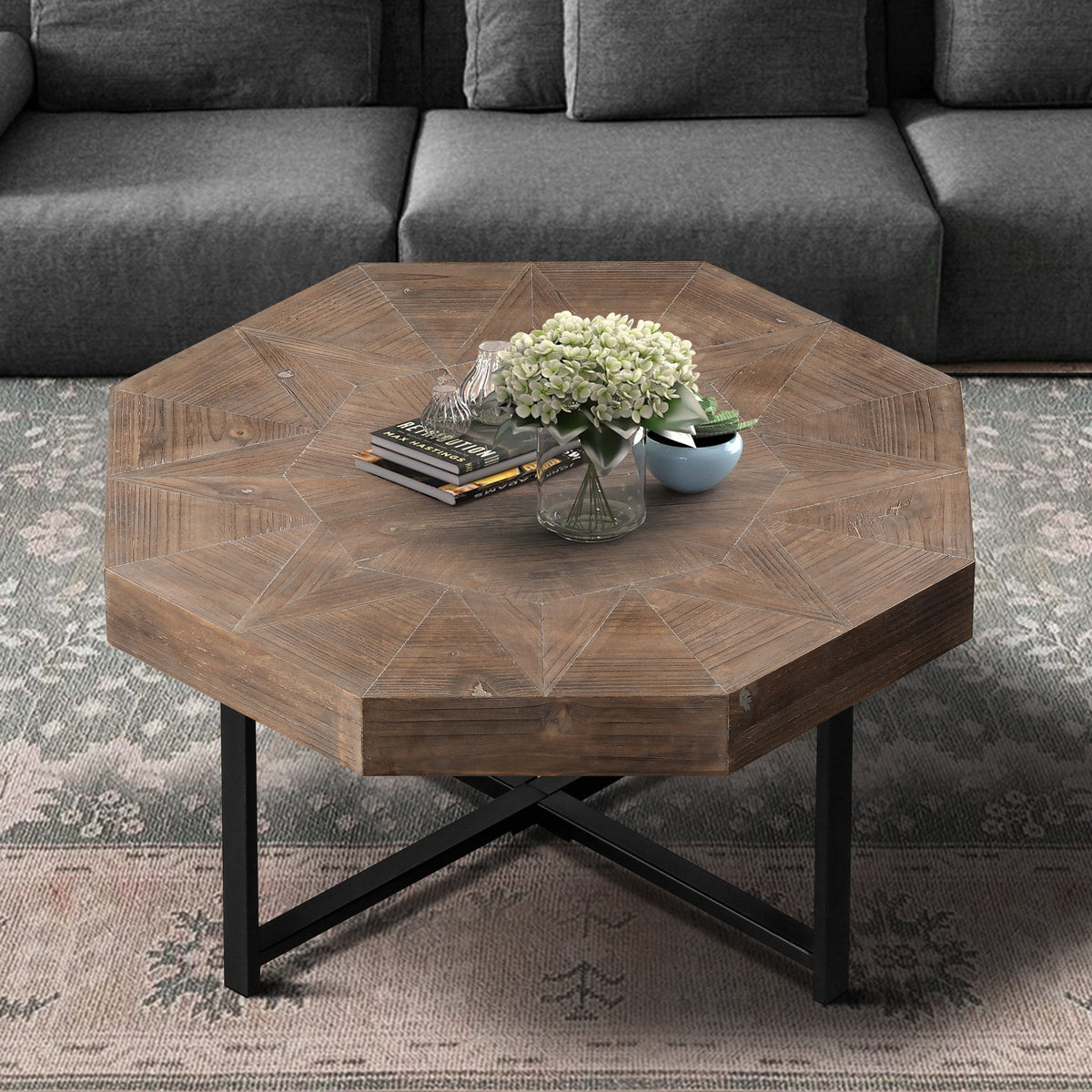 Vintage Patchwork Farmhouse Coffee Table