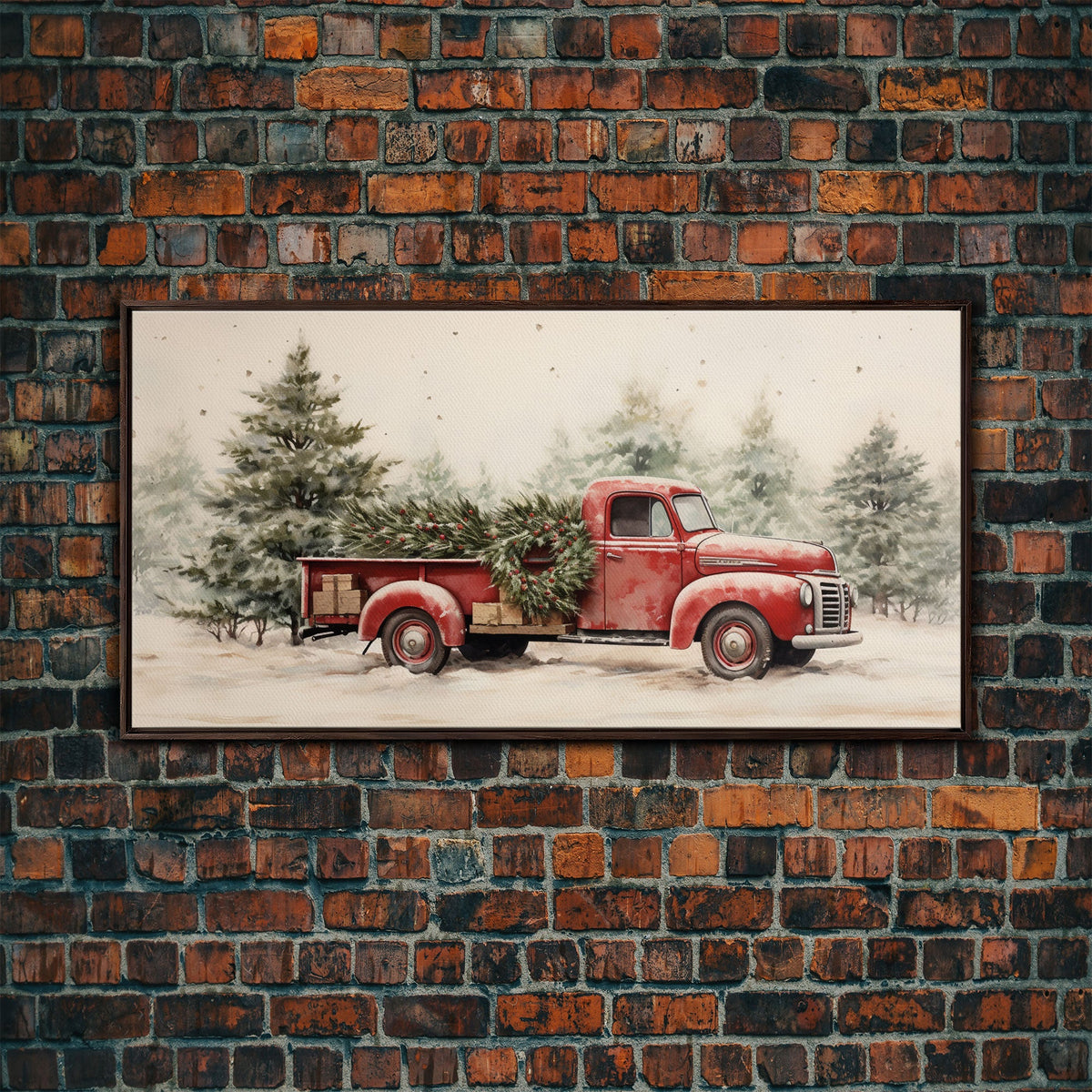Vintage Christmas Tree Delivery Canvas