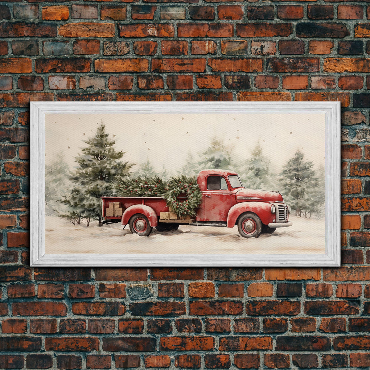 Vintage Christmas Tree Delivery Canvas