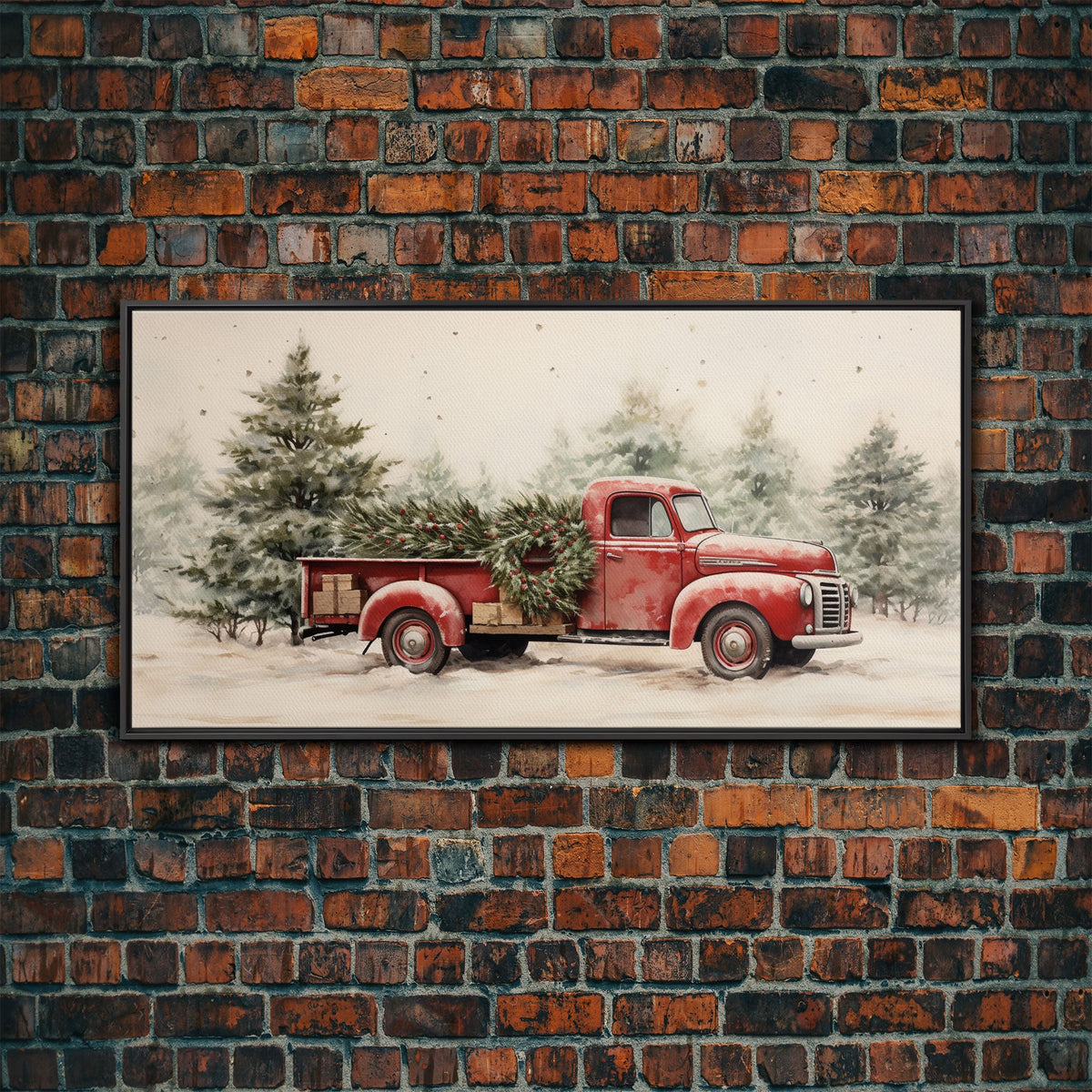 Vintage Christmas Tree Delivery Canvas