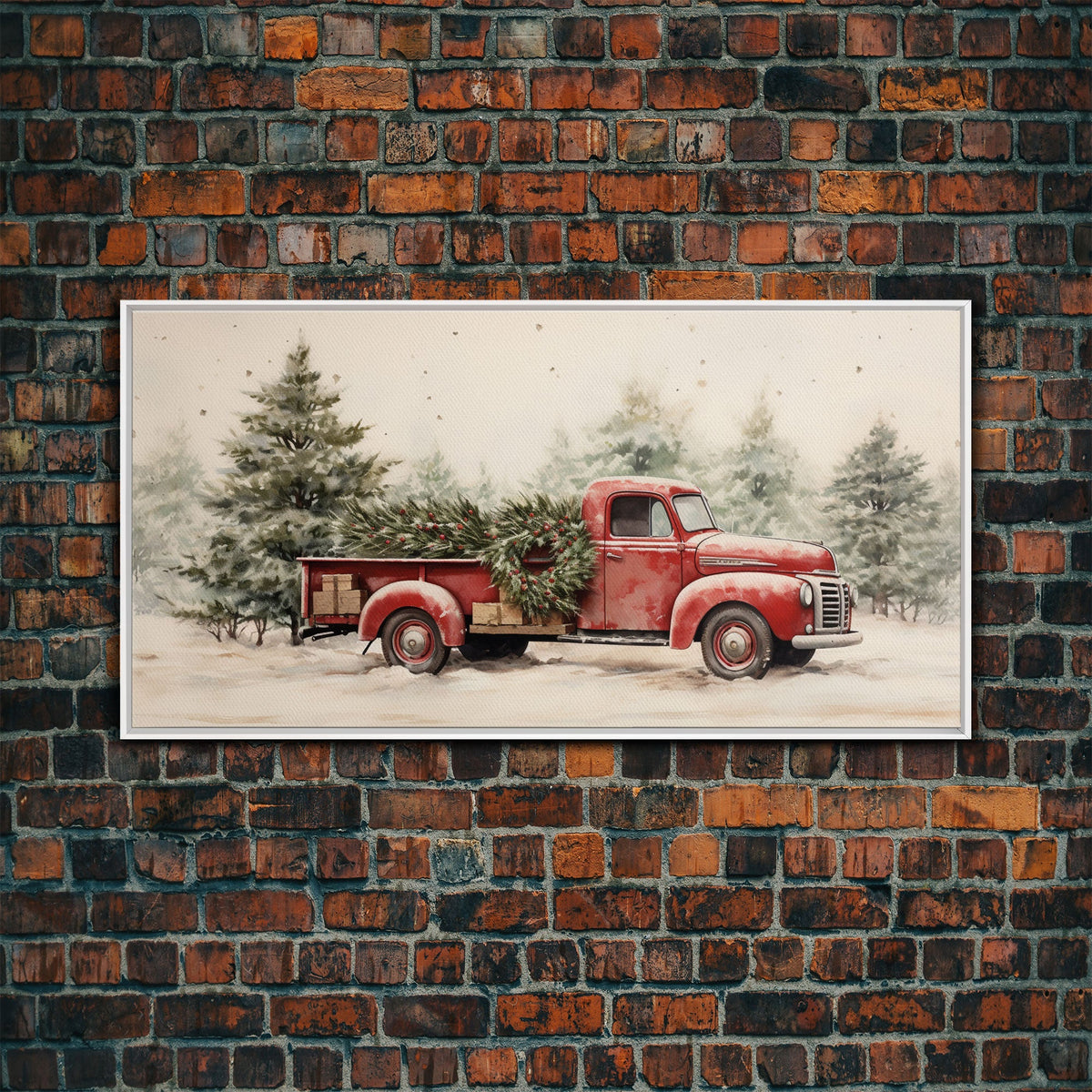 Vintage Christmas Tree Delivery Canvas
