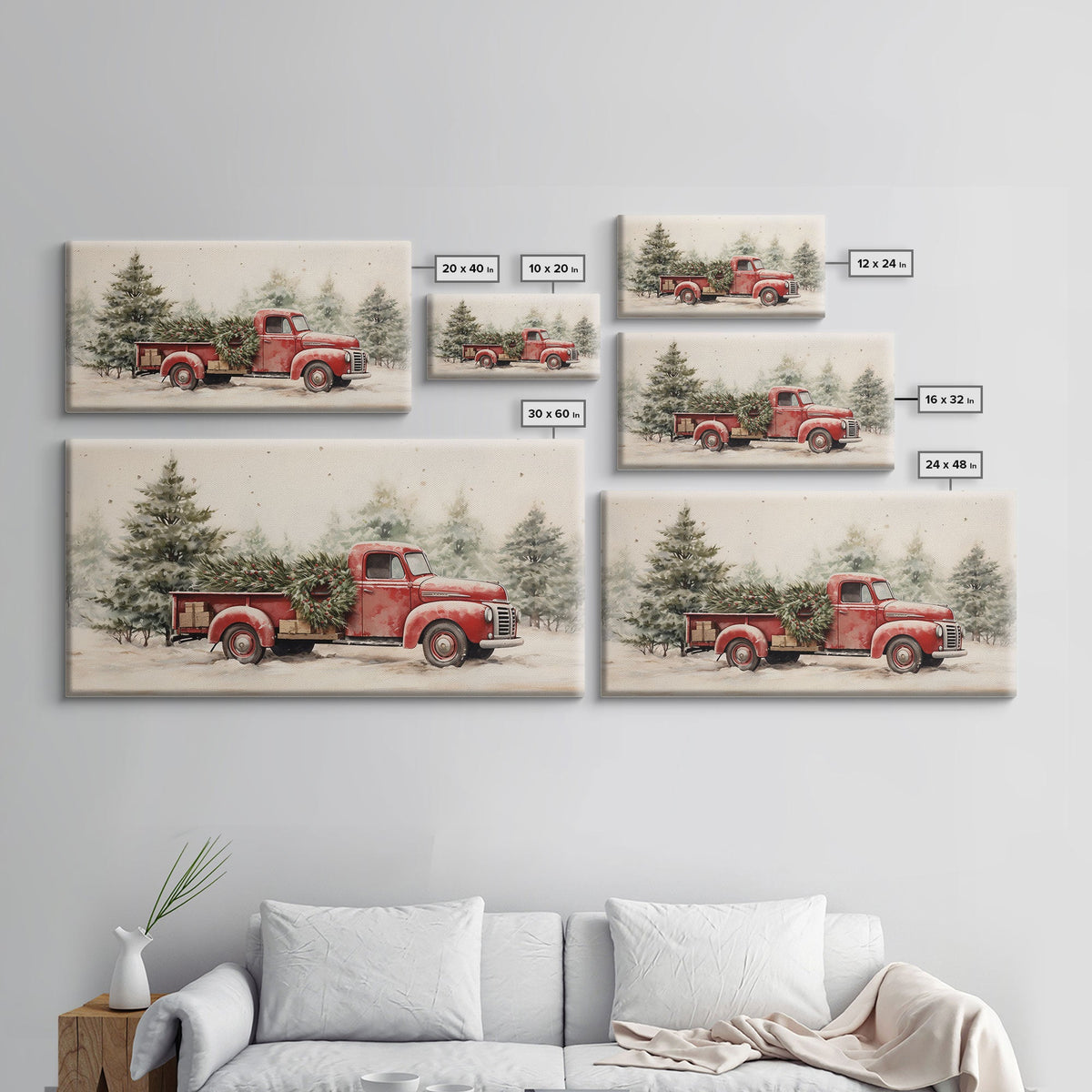 Vintage Christmas Tree Delivery Canvas