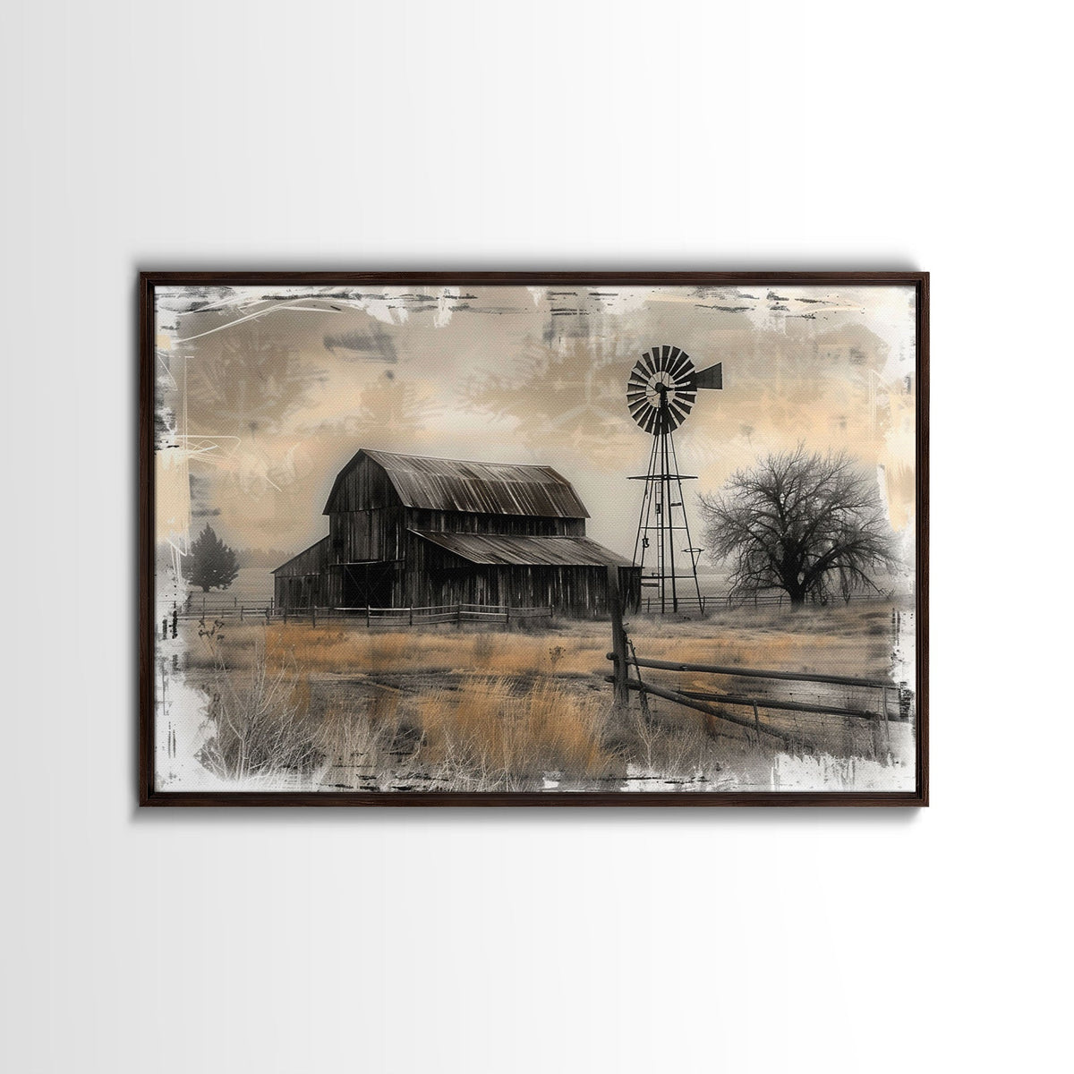 Vintage Farmhouse Barn Canvas