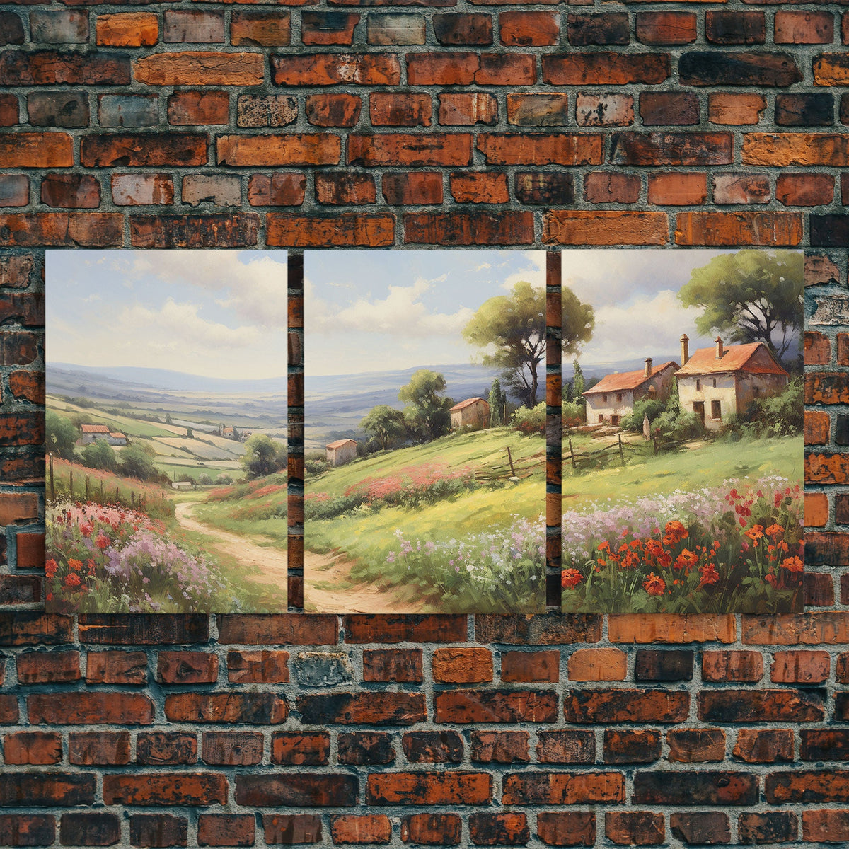 French Country Farmhouse Gallery Wall Art Set