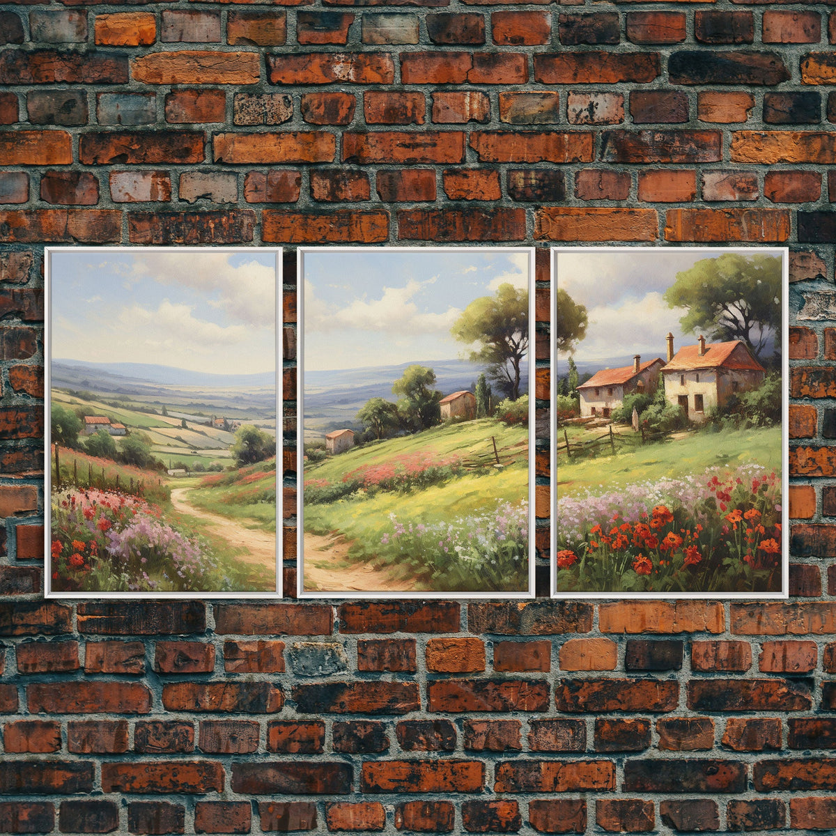 French Country Farmhouse Gallery Wall Art Set