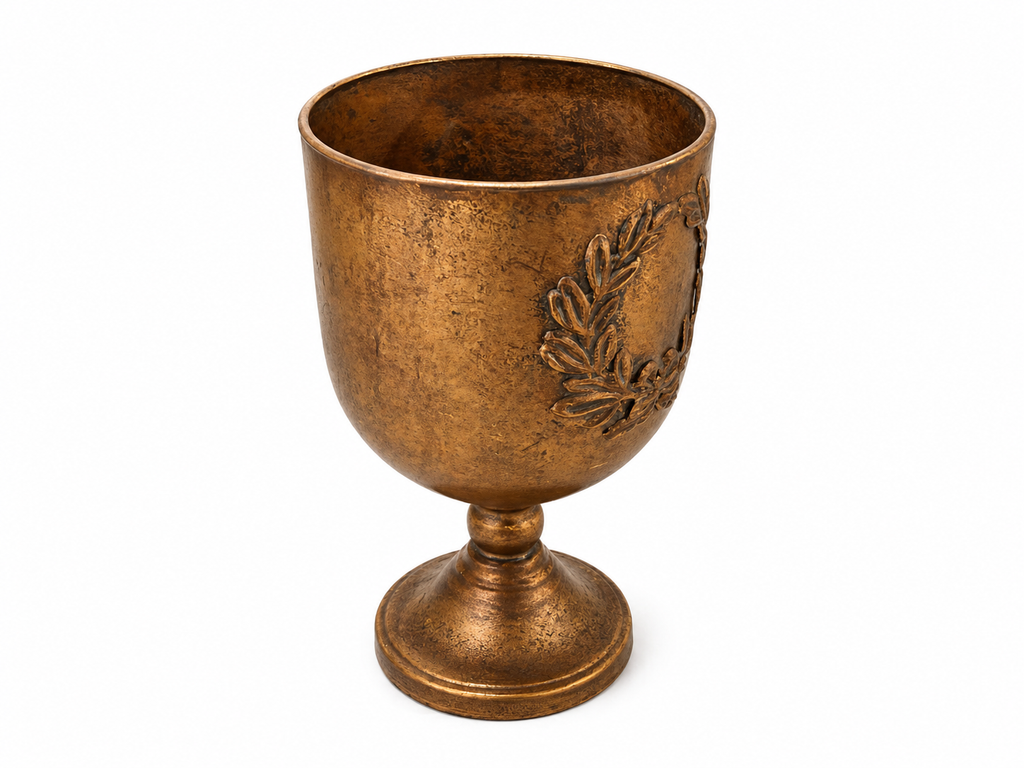 Antique Gold Laurel Urn Planter | French Country Décor