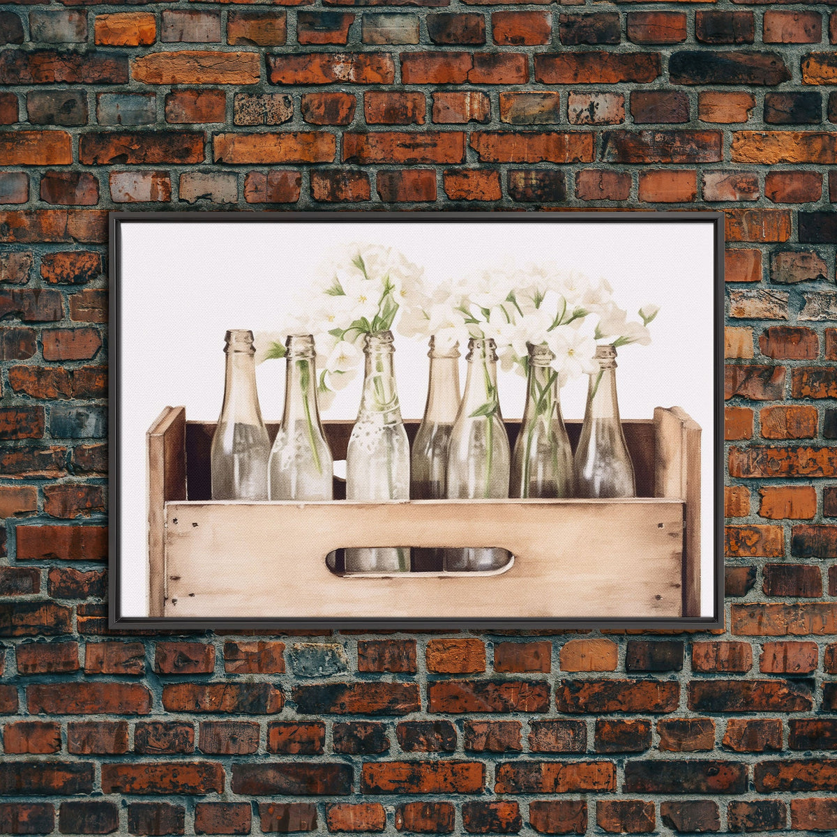 White Hydrangea Farmhouse Kitchen Wall Art