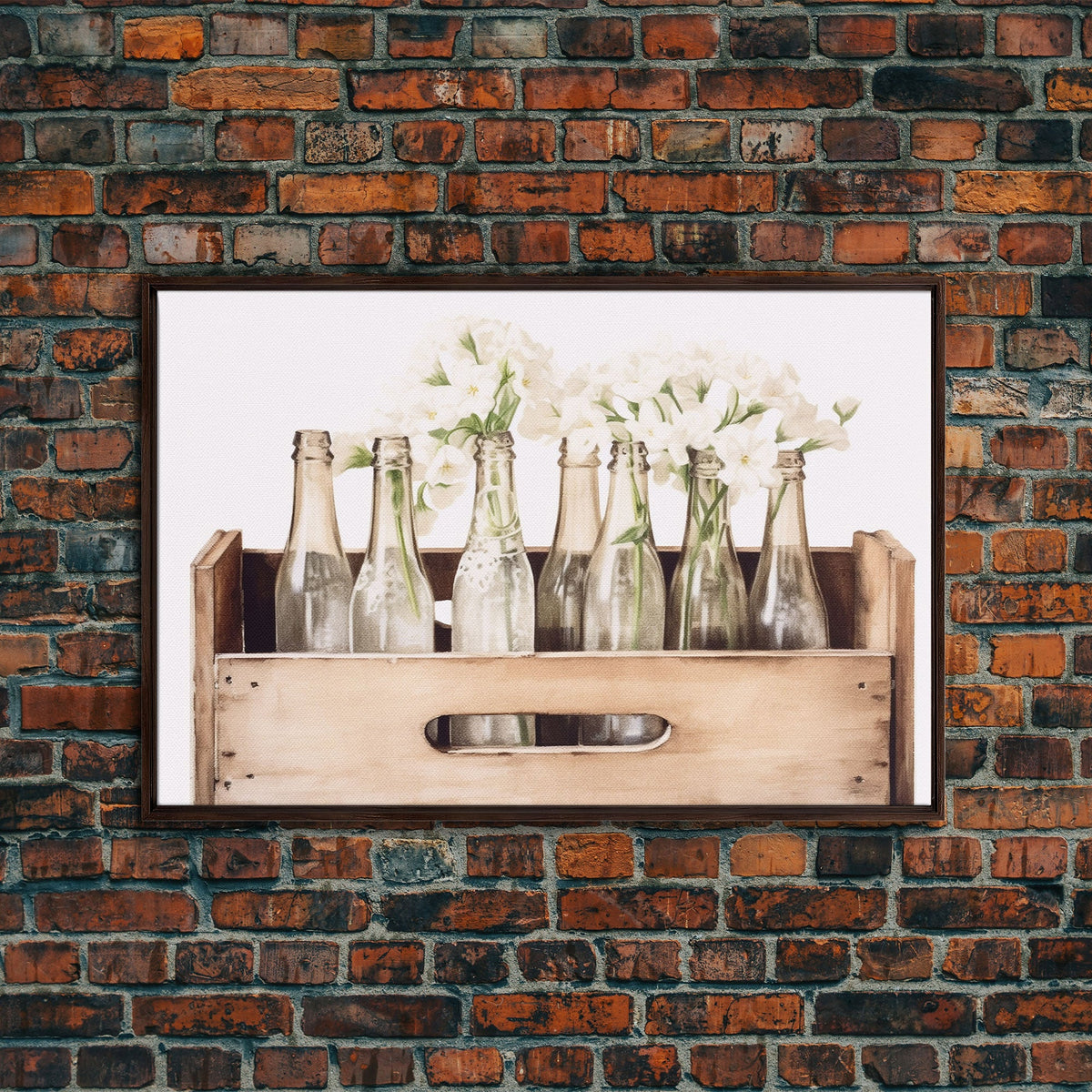 White Hydrangea Farmhouse Kitchen Wall Art