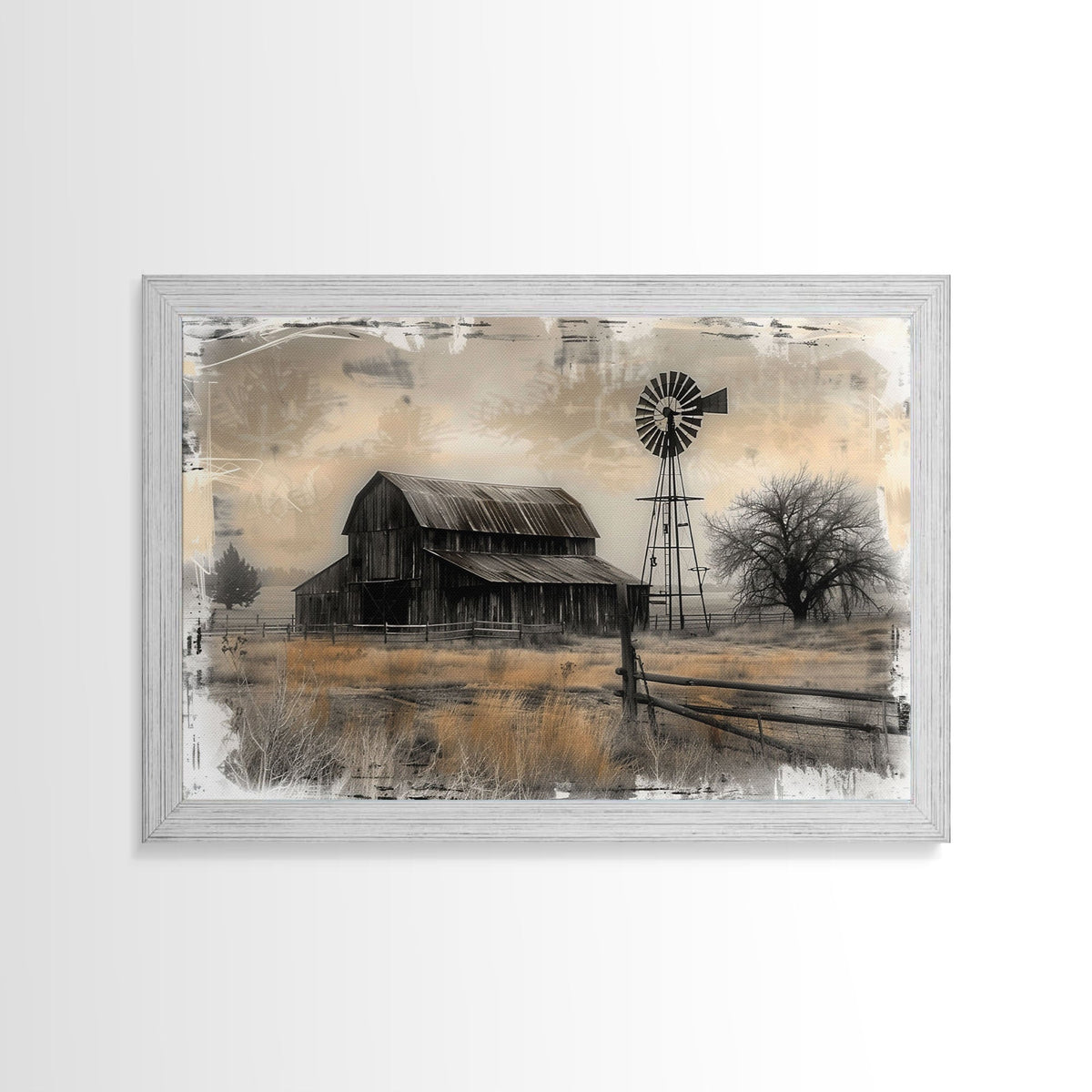 Vintage Farmhouse Barn Canvas