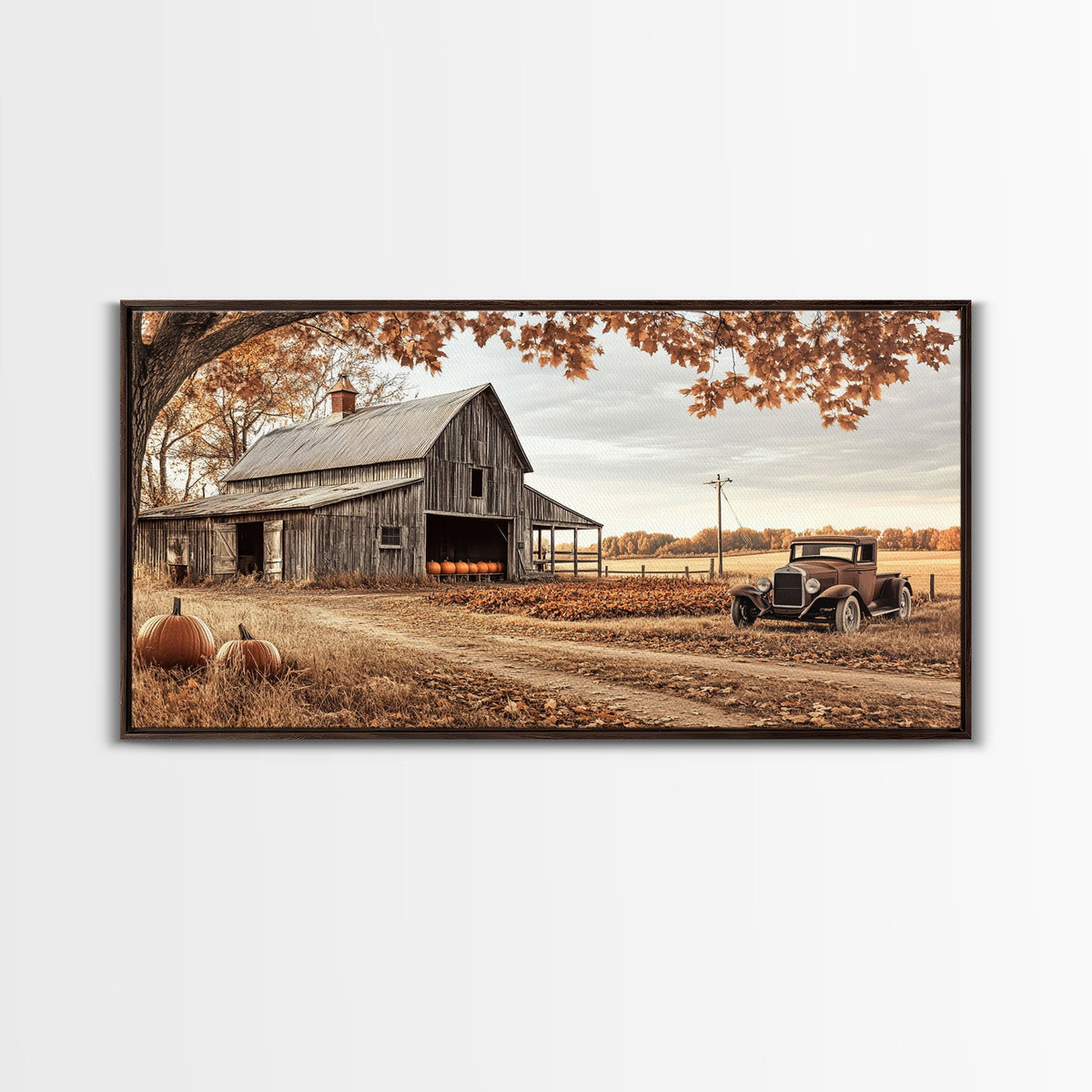Rustic Truck & Barn Fall Canvas