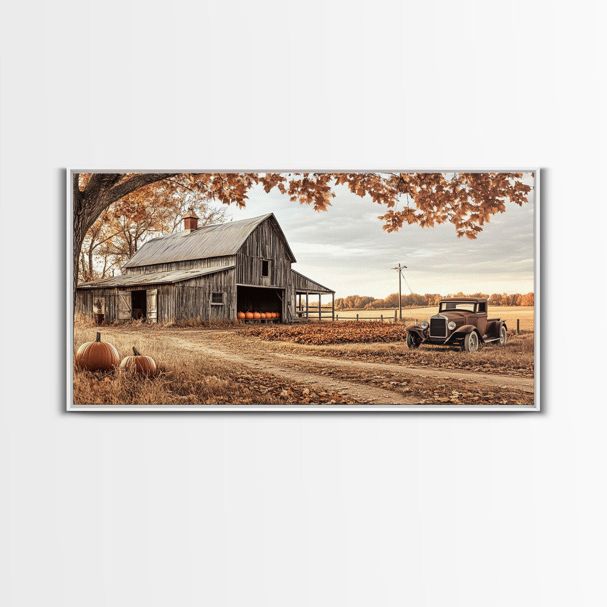 Rustic Truck & Barn Fall Canvas