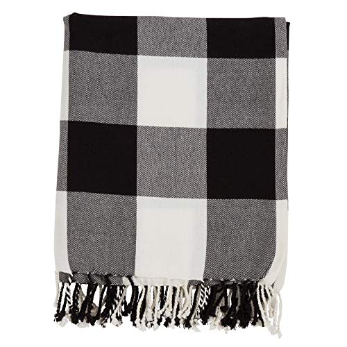 Rustic Buffalo Plaid Cotton Farmhouse Throw Blanket