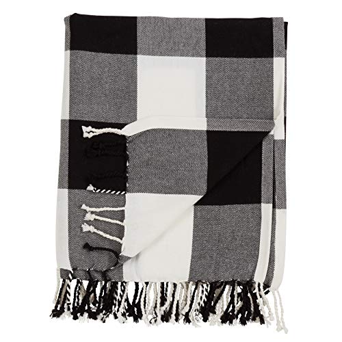 Rustic Buffalo Plaid Cotton Farmhouse Throw Blanket