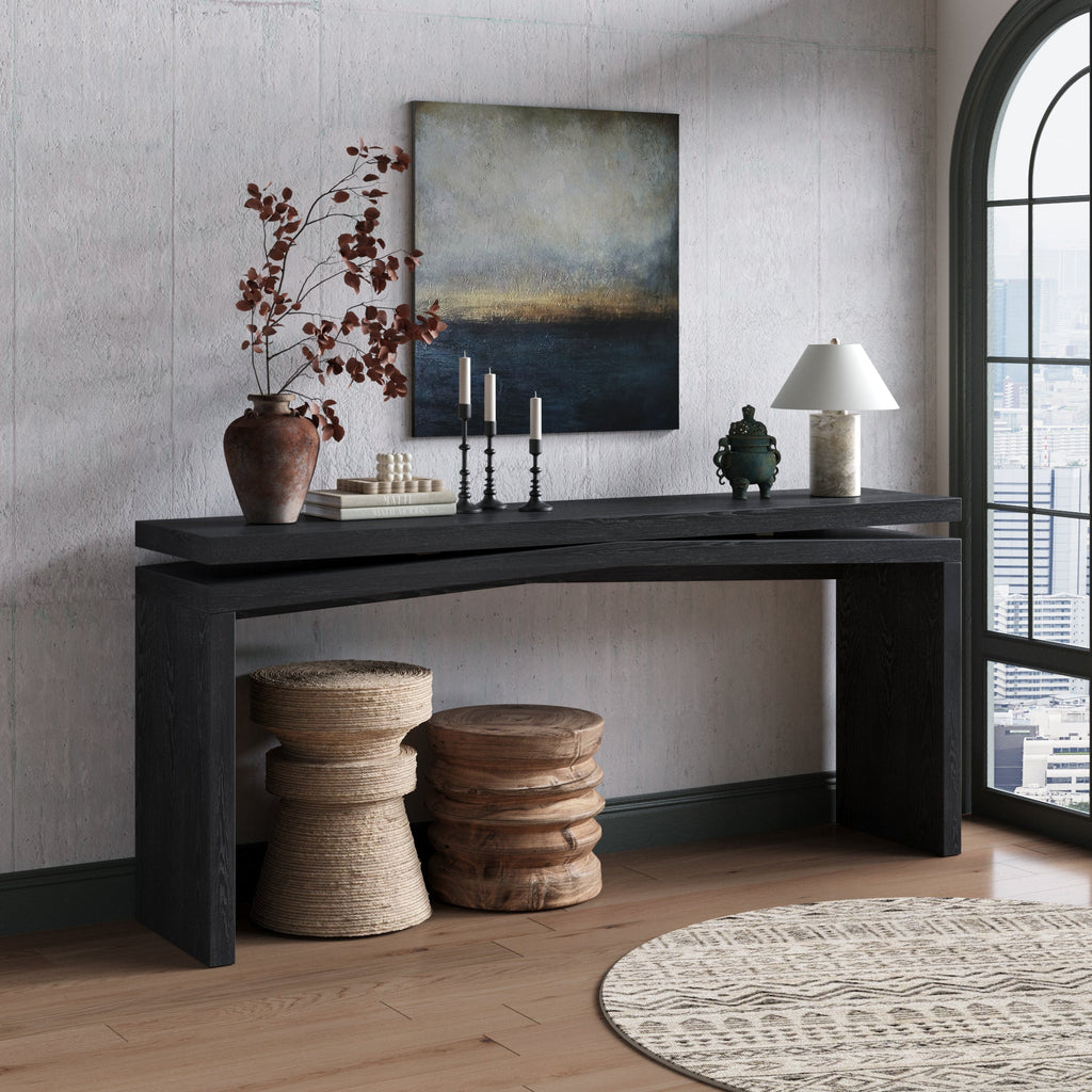 65-Inch Rustic Farmhouse Console Table