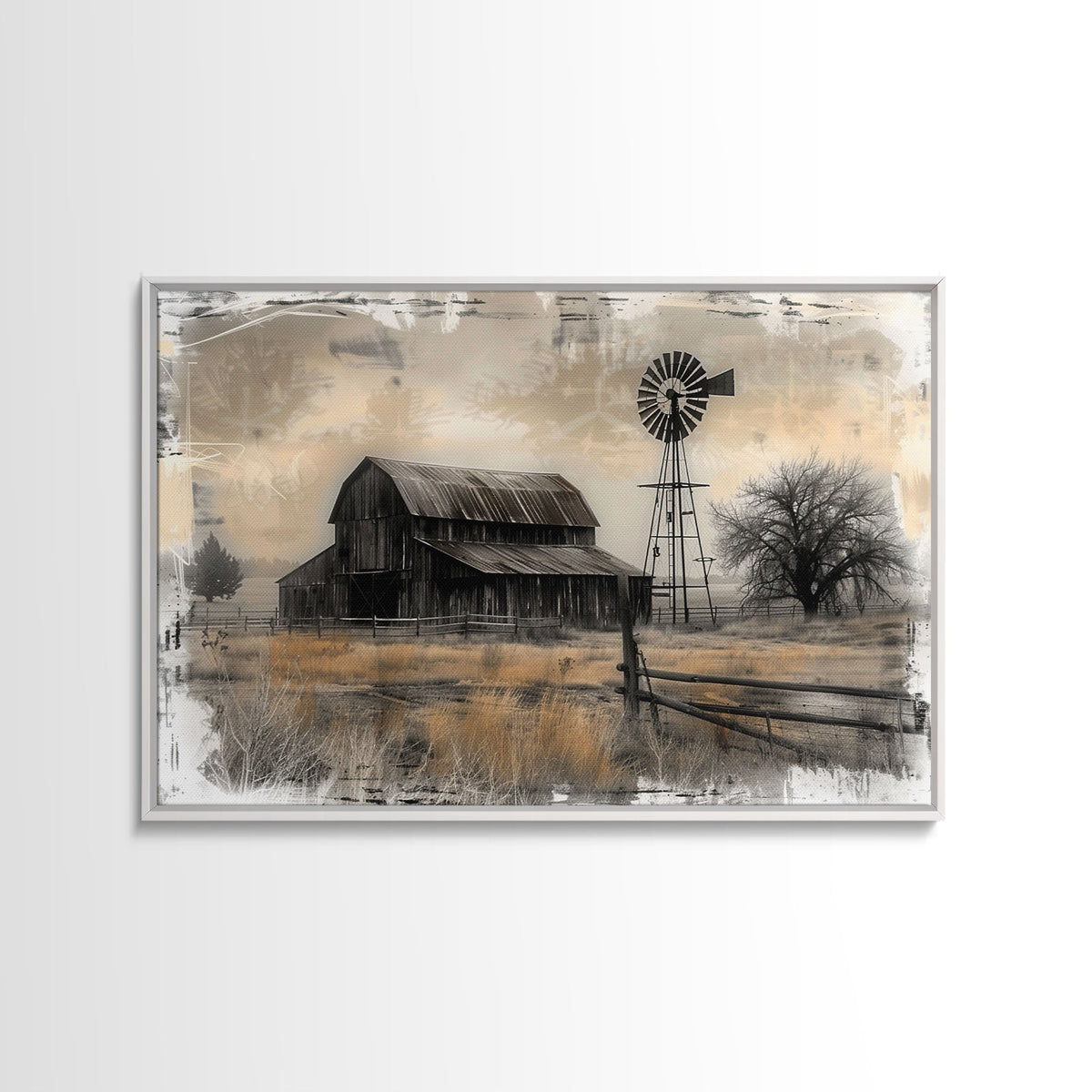 Vintage Farmhouse Barn Canvas
