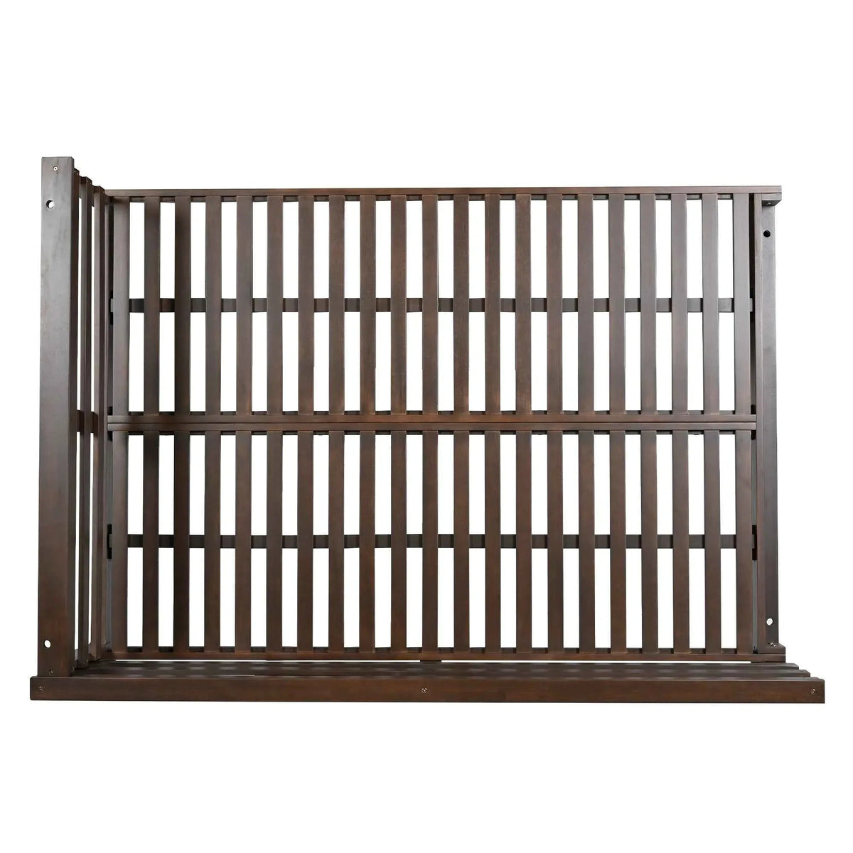 Full-Size Acacia Wood Farmhouse Porch Swing Bed