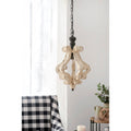 Antique Cream French Country Wood Chandelier