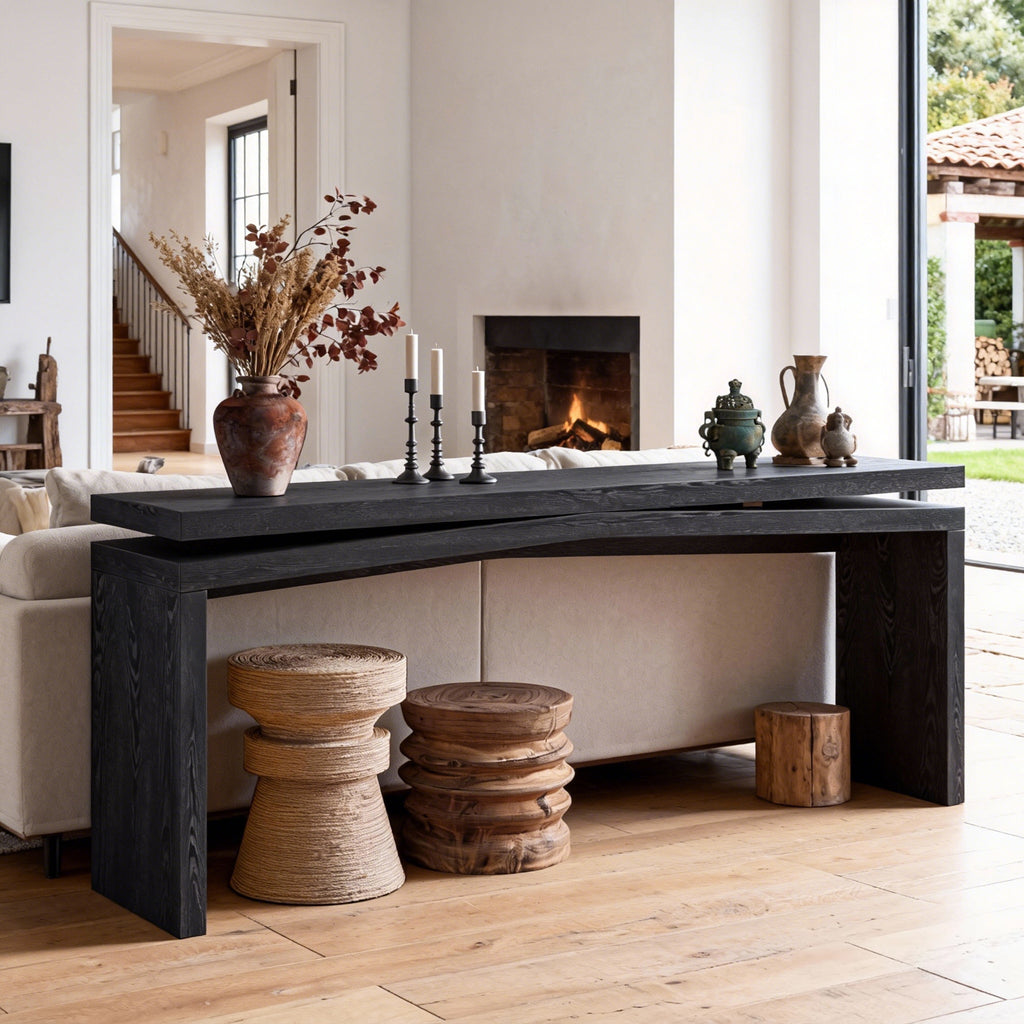 65-Inch Rustic Farmhouse Console Table