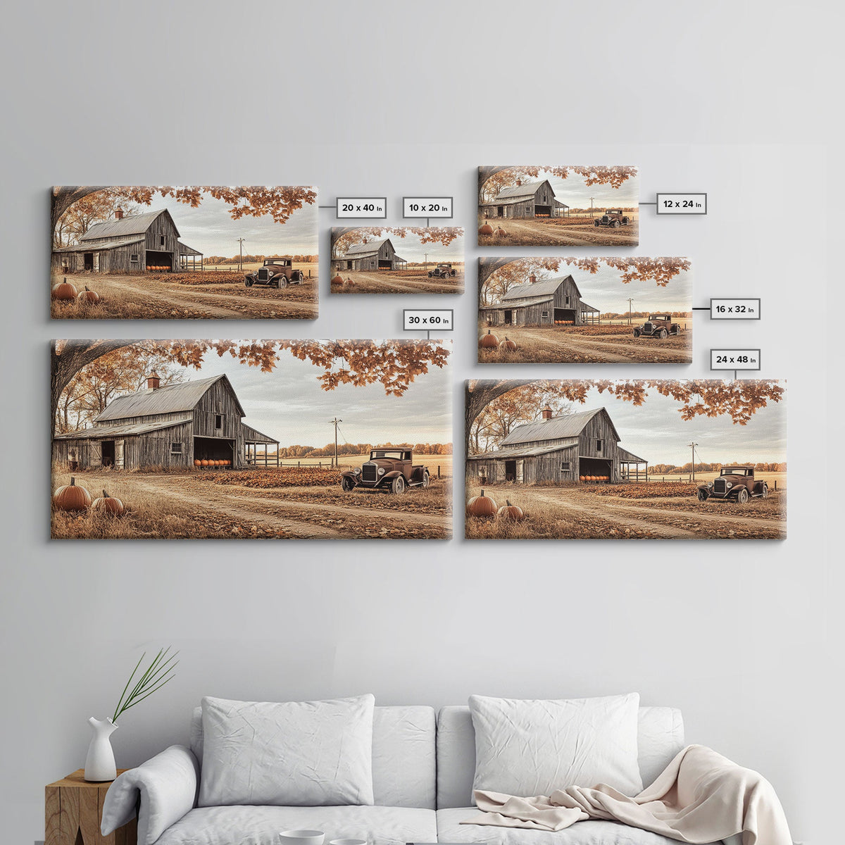 Rustic Truck & Barn Fall Canvas