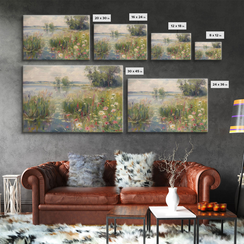 Vintage Wildflower Farmhouse Canvas