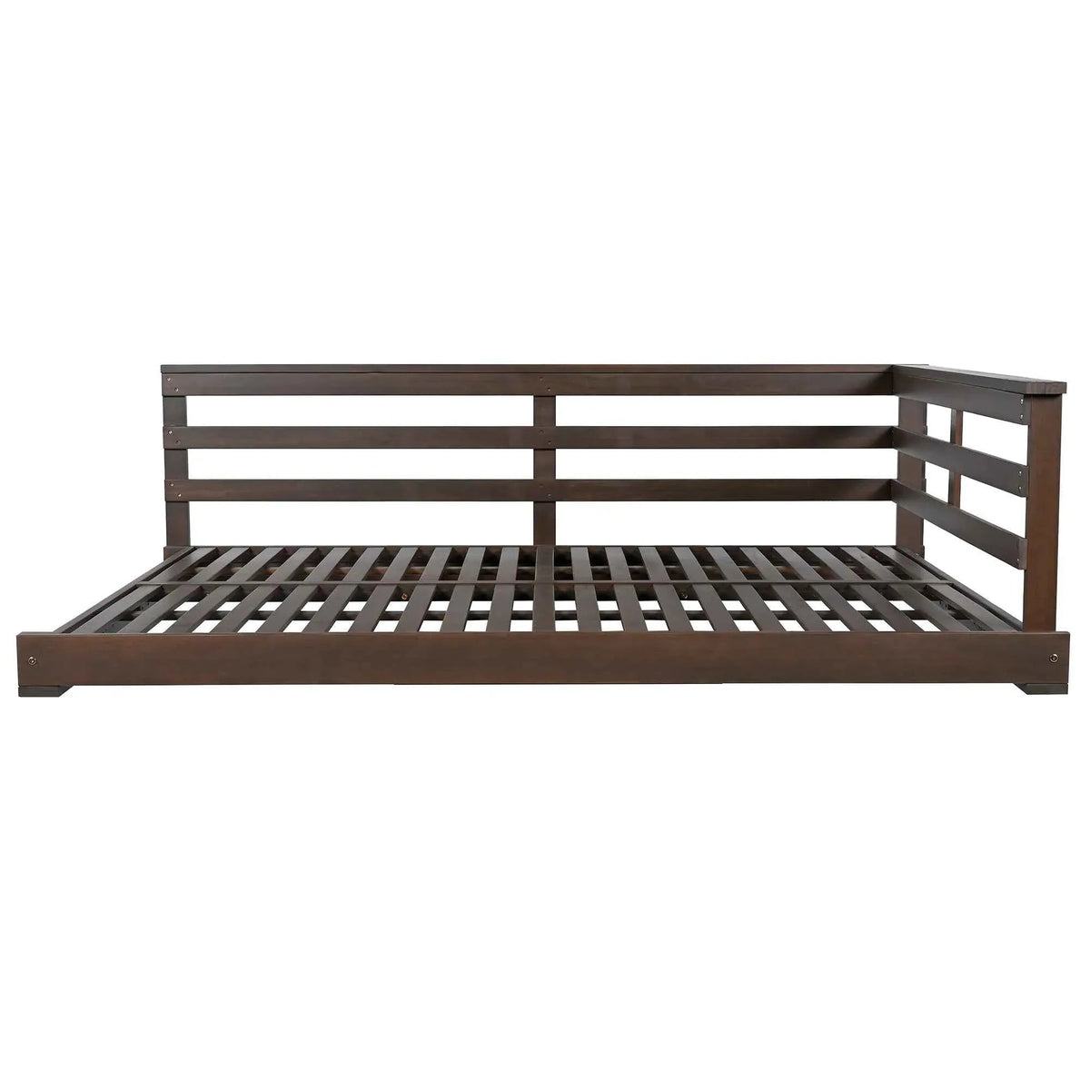 Full-Size Acacia Wood Farmhouse Porch Swing Bed