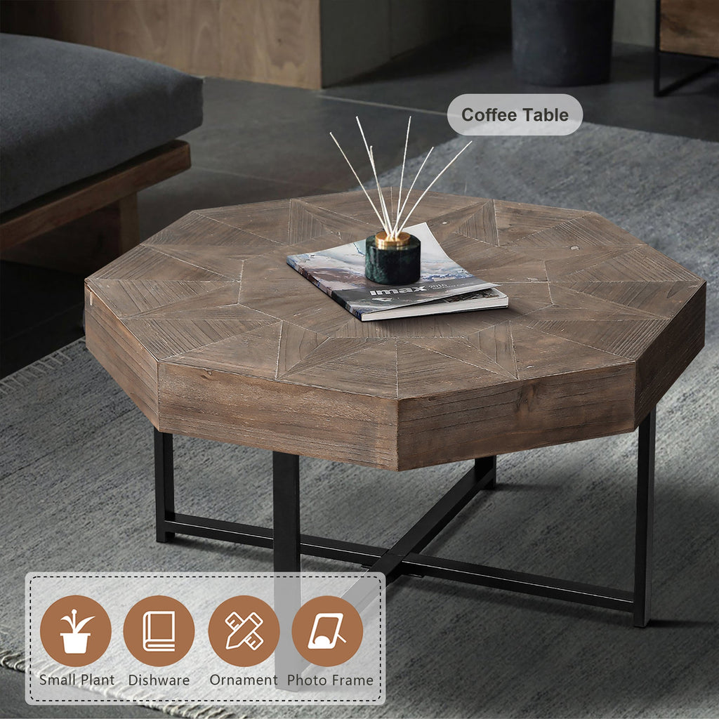 Vintage Patchwork Farmhouse Coffee Table