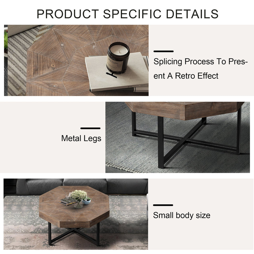 Vintage Patchwork Farmhouse Coffee Table