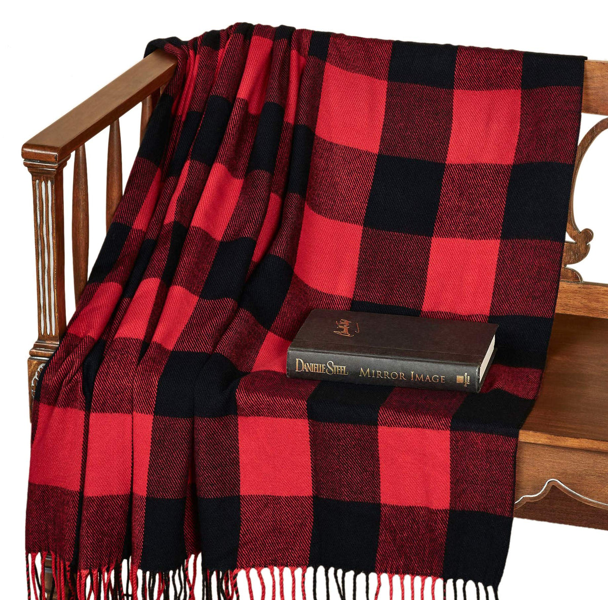 Rustic Buffalo Plaid Cotton Farmhouse Throw Blanket