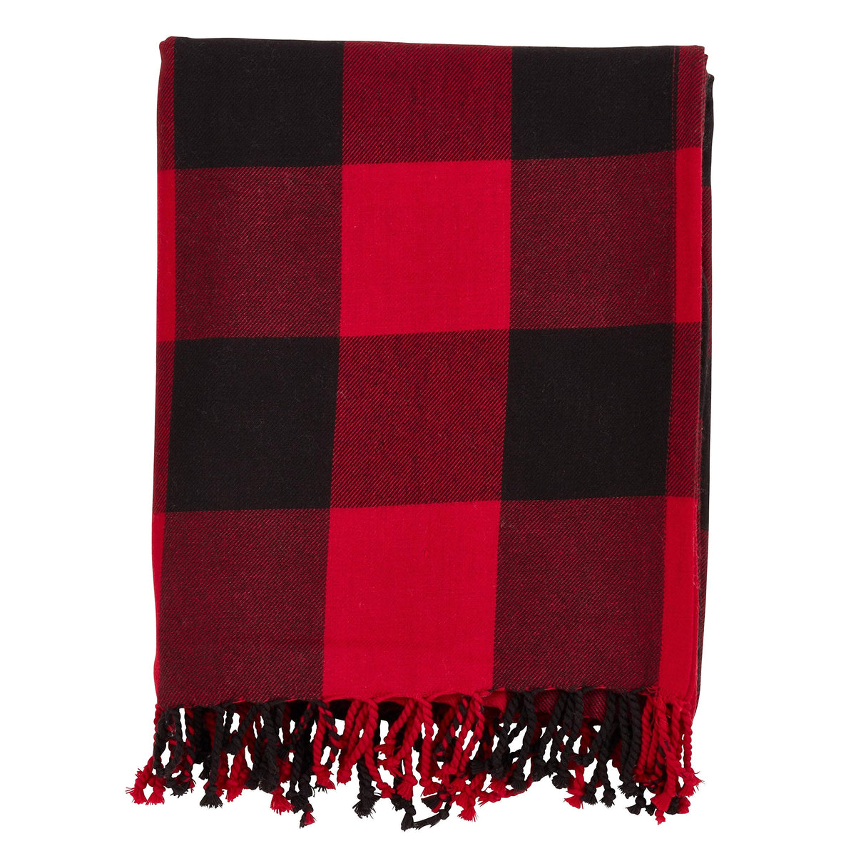 Rustic Buffalo Plaid Cotton Farmhouse Throw Blanket
