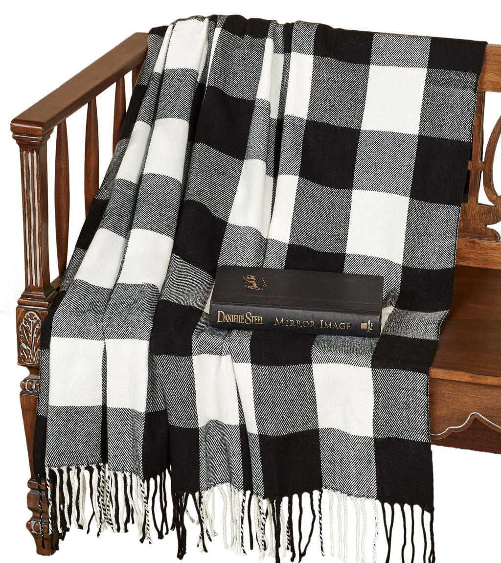 Rustic Buffalo Plaid Cotton Farmhouse Throw Blanket