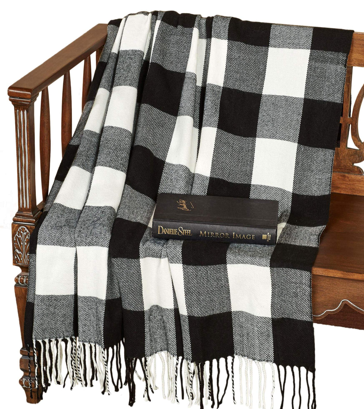 Rustic Buffalo Plaid Cotton Farmhouse Throw Blanket