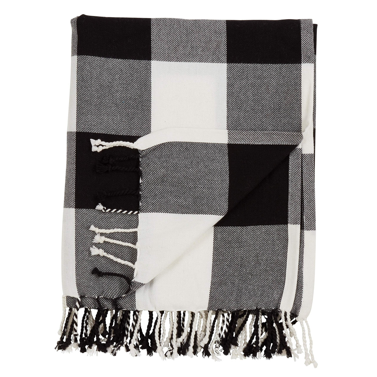 Rustic Buffalo Plaid Cotton Farmhouse Throw Blanket