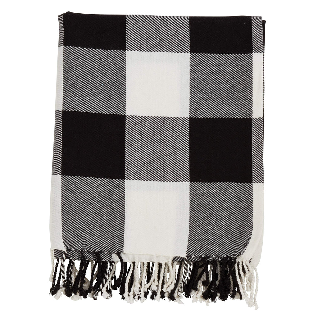 Rustic Buffalo Plaid Cotton Farmhouse Throw Blanket