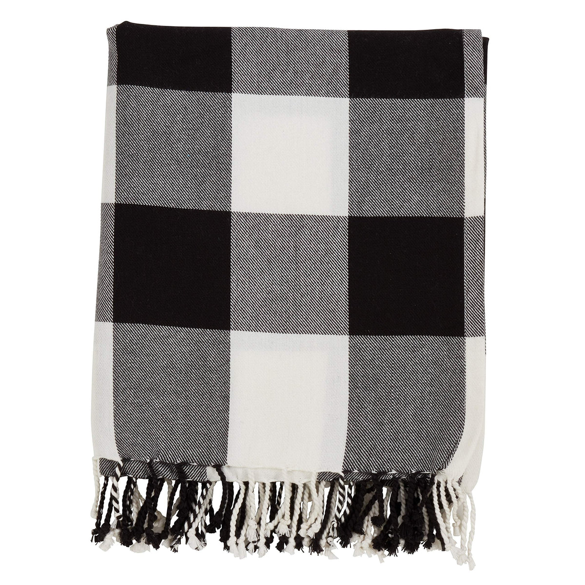 Rustic Buffalo Plaid Cotton Farmhouse Throw Blanket