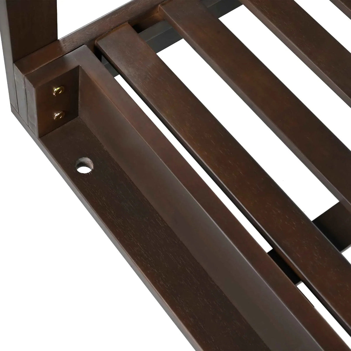 Full-Size Acacia Wood Farmhouse Porch Swing Bed