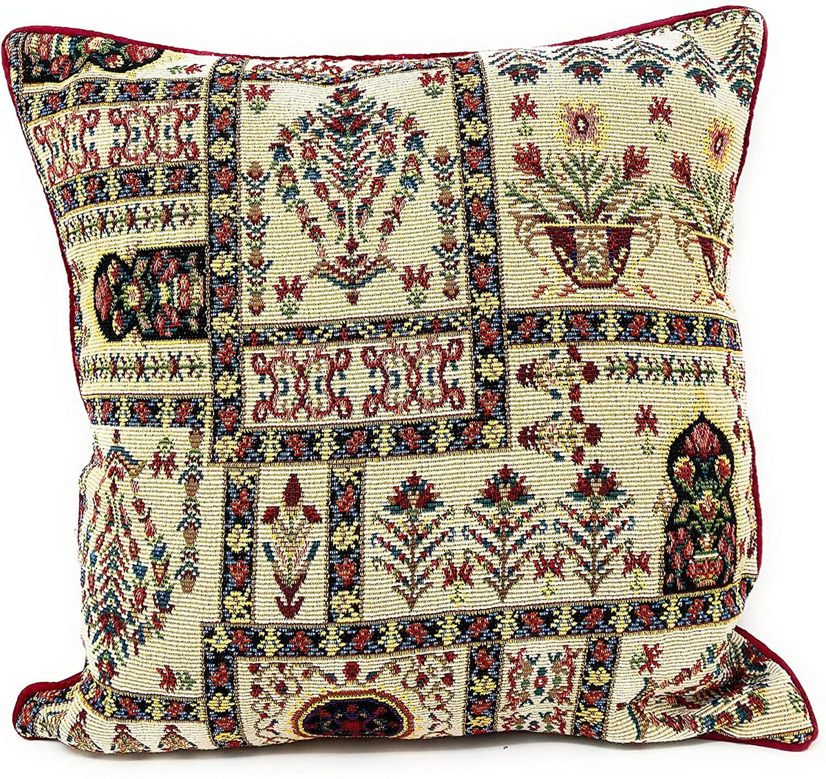 Vintage Botanical Cottage Tapestry Pillow Cover