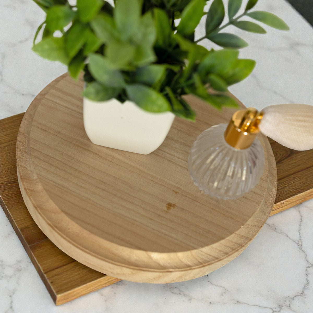 Rustic Farmhouse Wood Pedestal Stand