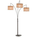 Antique Bronze 3-Light Farmhouse Arch Floor Lamp