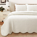 Serenity Ivory Victorian Cotton Quilt Set