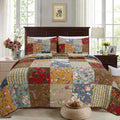 Ryleigh Country Garden Floral Cotton Quilt Set