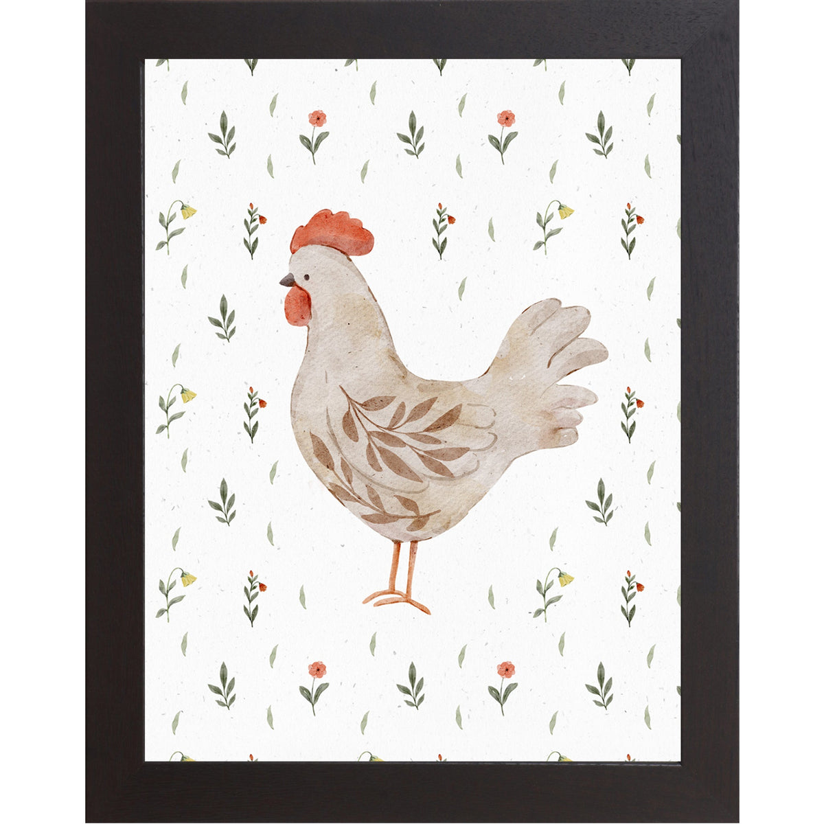 Watercolor Chicken Farmhouse Wall Art