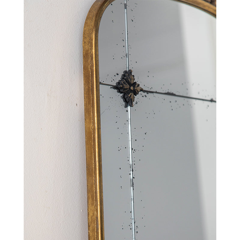 Antique Gold Arched Wall Mirror | French Country Style